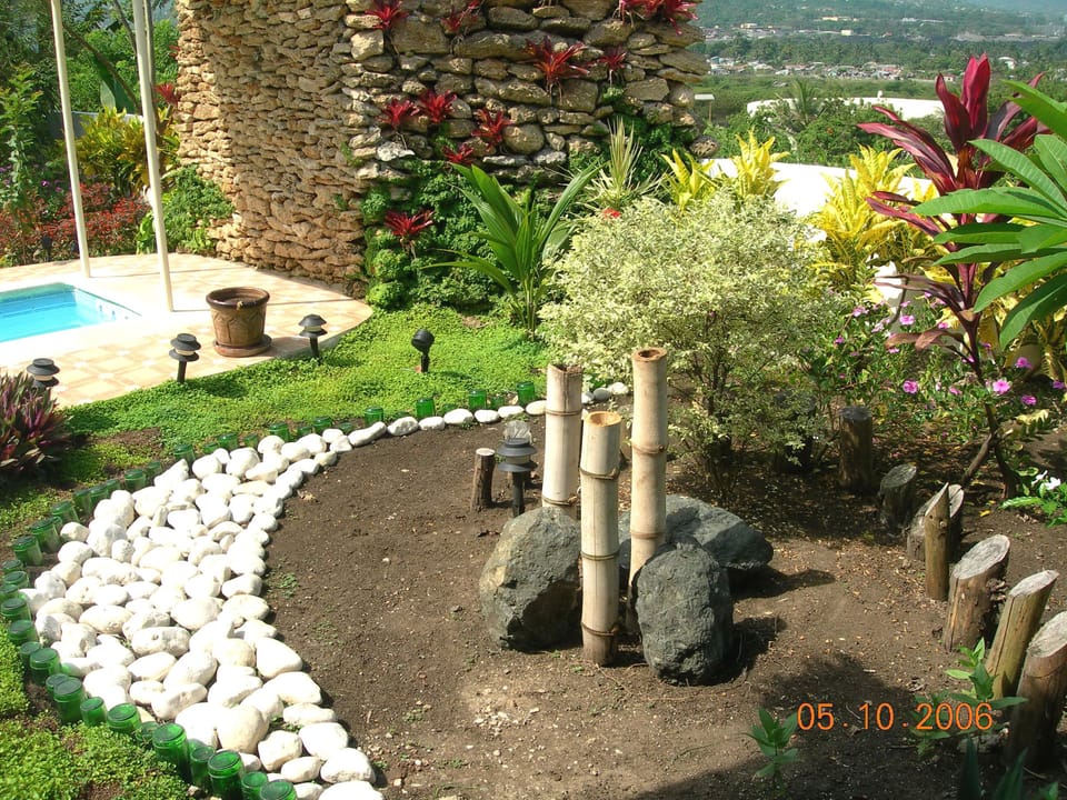 Designer's landscape through out the garden.