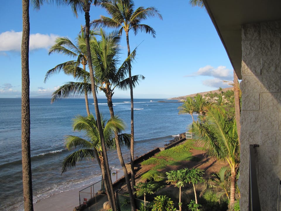 From the Lanai looking west toward Maalaea Bay Harbor