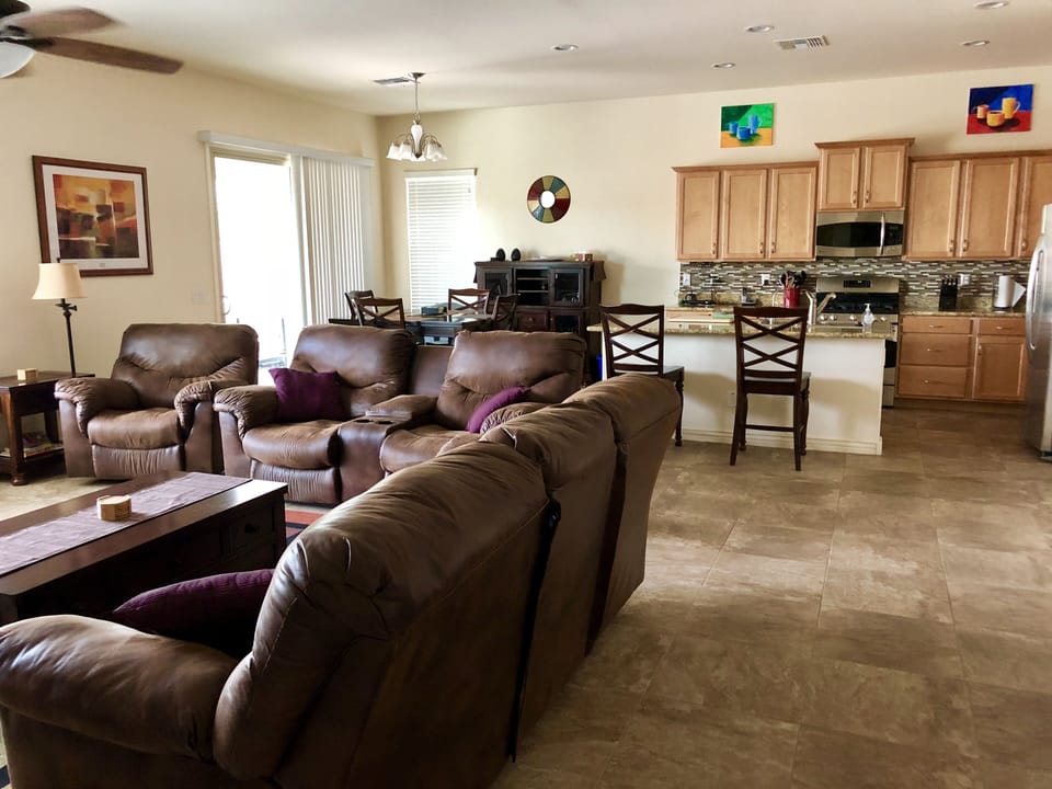 Bright, open living space.