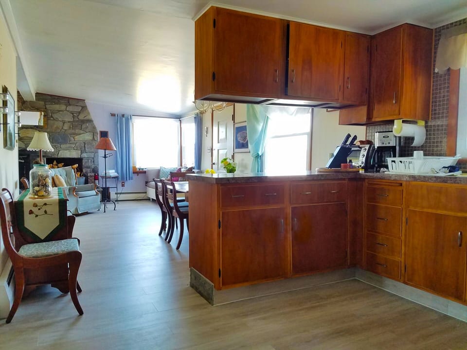 Restored Kitchen Mahogany Cabinets.