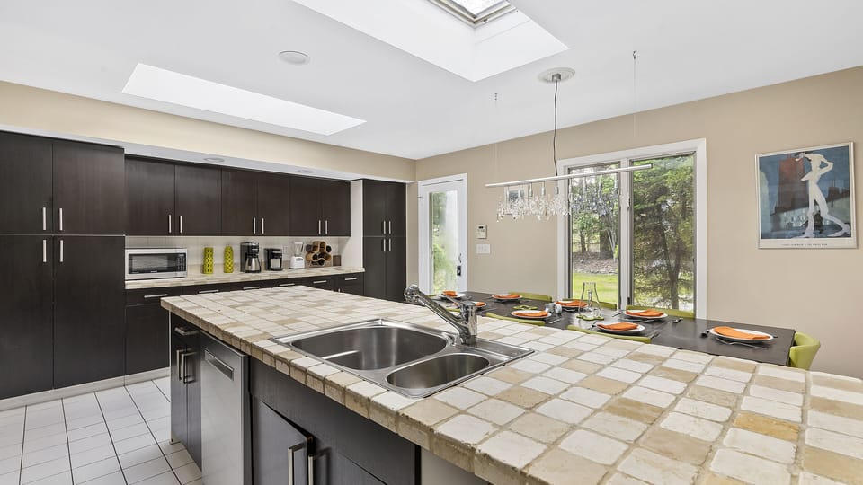 kitchen backs onto the garden