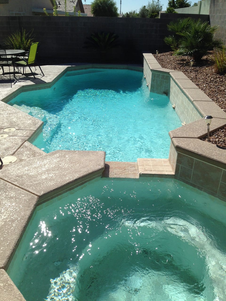Private spa and pool