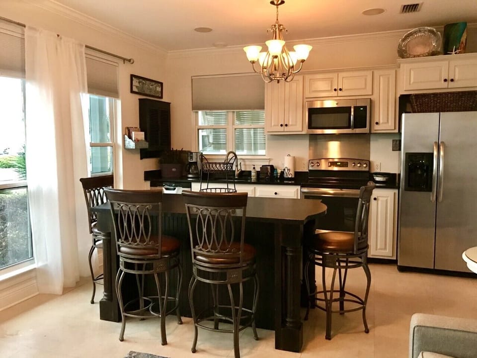 Villa 3B (downstairs) large granite island seats 6. 