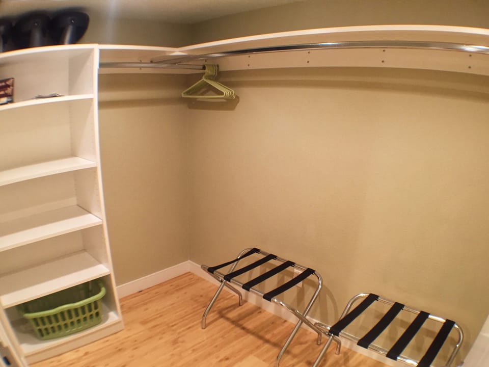 VIEW INSIDE CLOSET