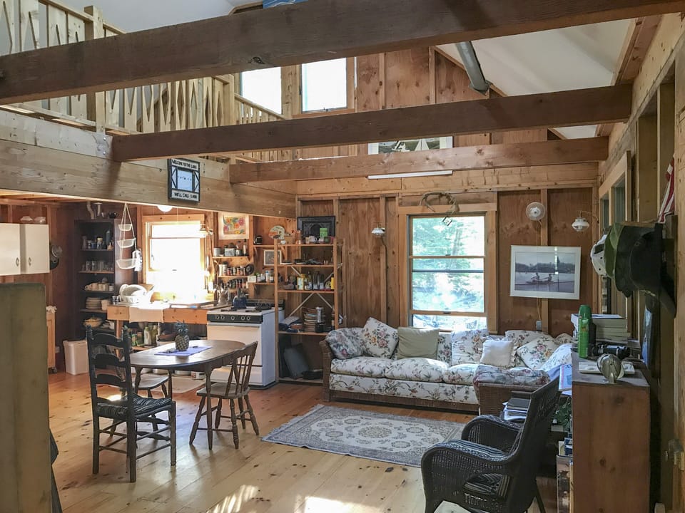 living room and kitchen
