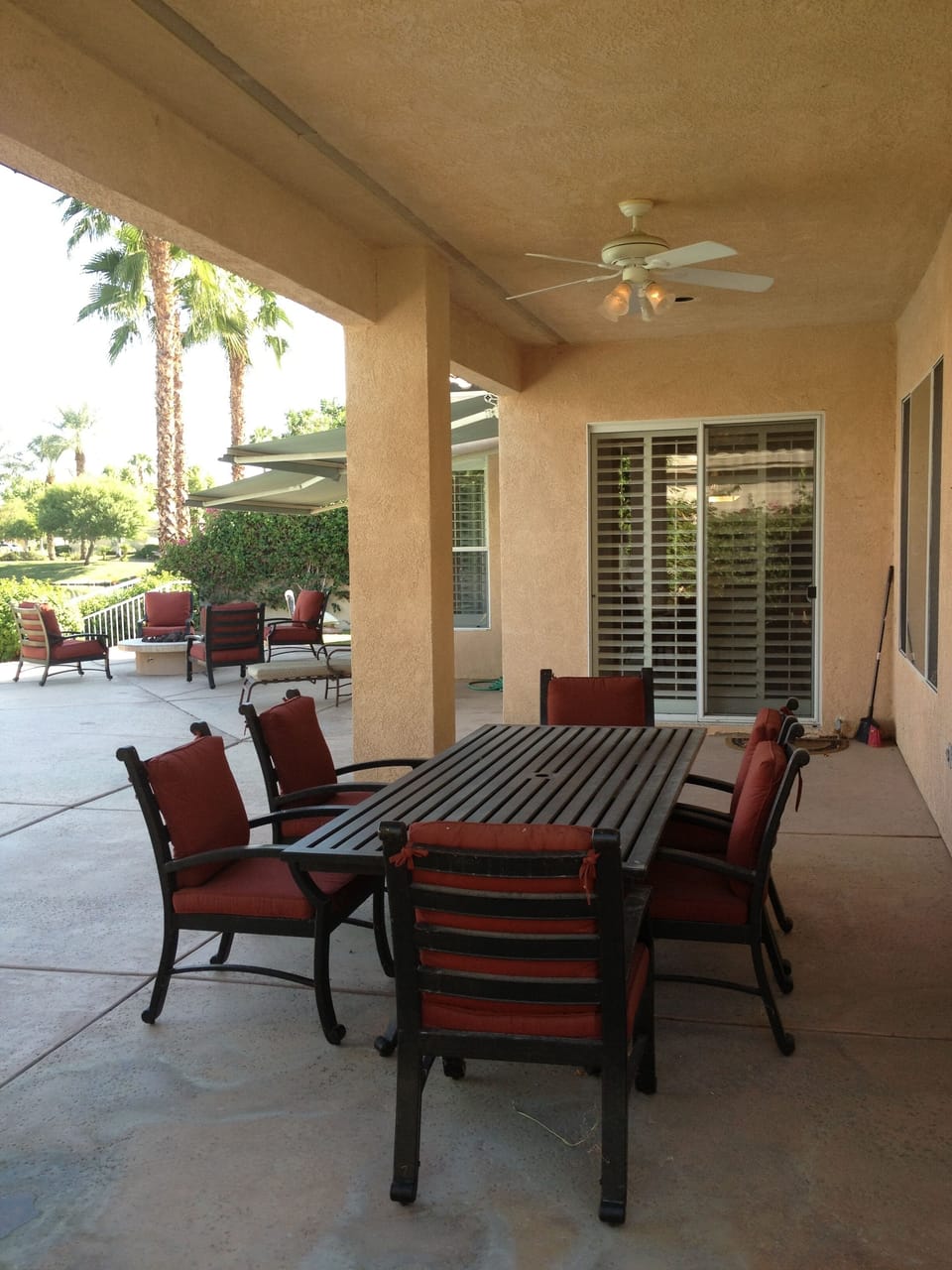 Covered Outdoor Eating Area by Pool