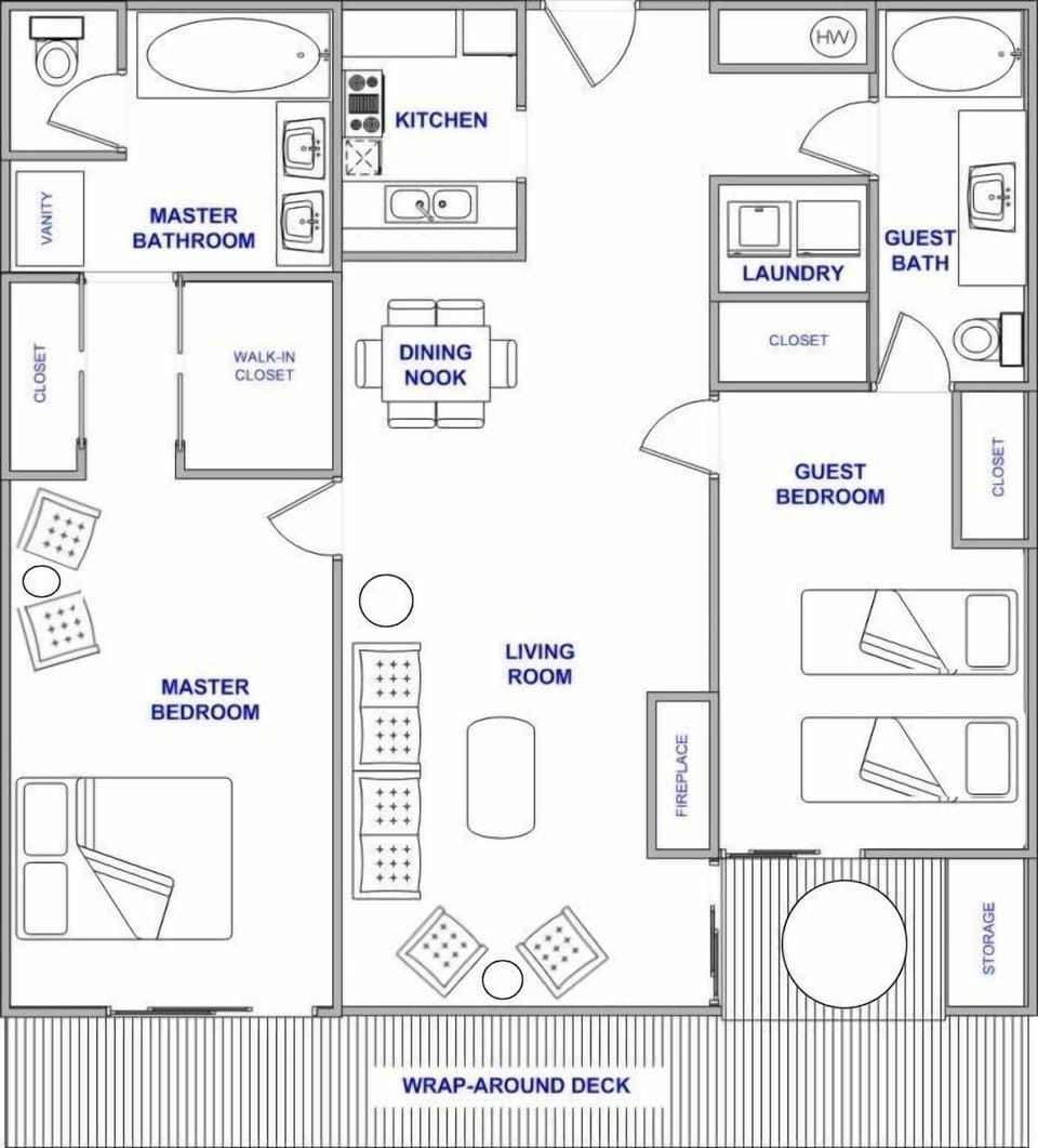 generous dual-master bedroom floorplan
