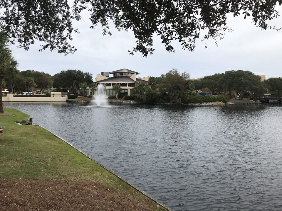 Lagoon view toward pool area and Rotunda building