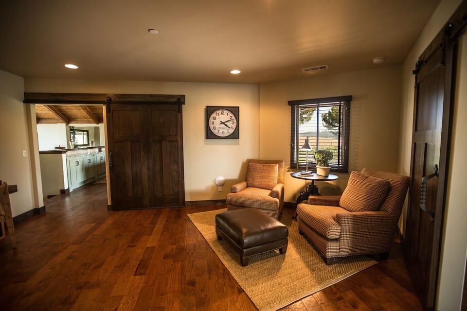 Den connecting Kitchen & Media Room