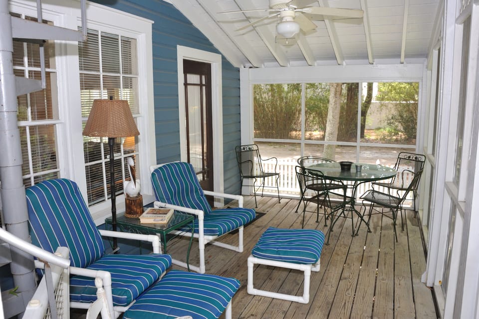 Screened in portion of front porch 