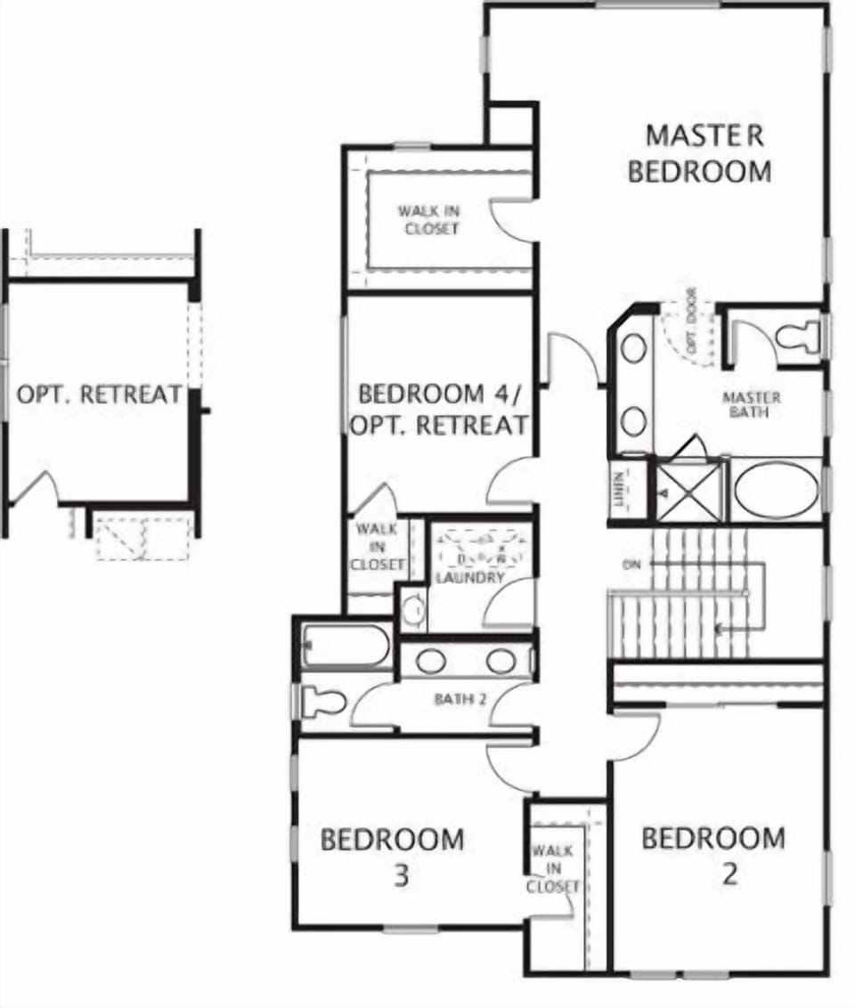 2nd Floor Layout: Master King Aireloome bed, plus 3 Queens comfortably sleeps 8.