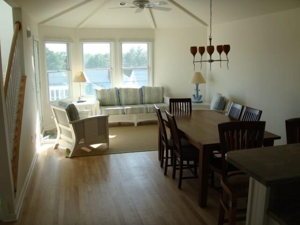 LIVING ROOM AND DINING WITH OPEN FLOOR PLAN