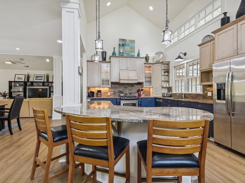Kitchen with Breakfast Bar at 68 Heritage Road