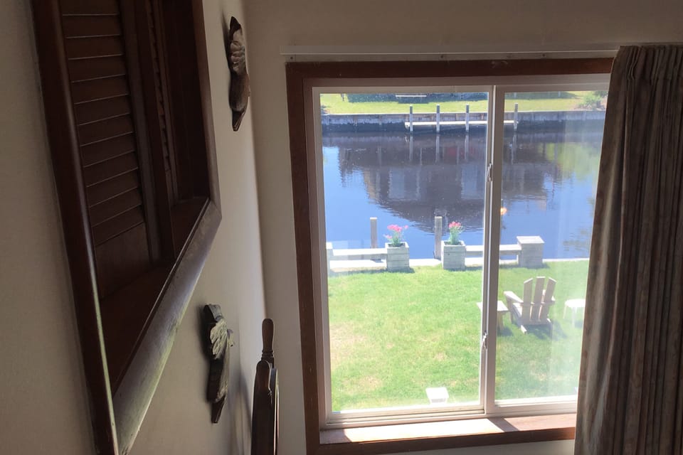 View from upstairs walkway window
