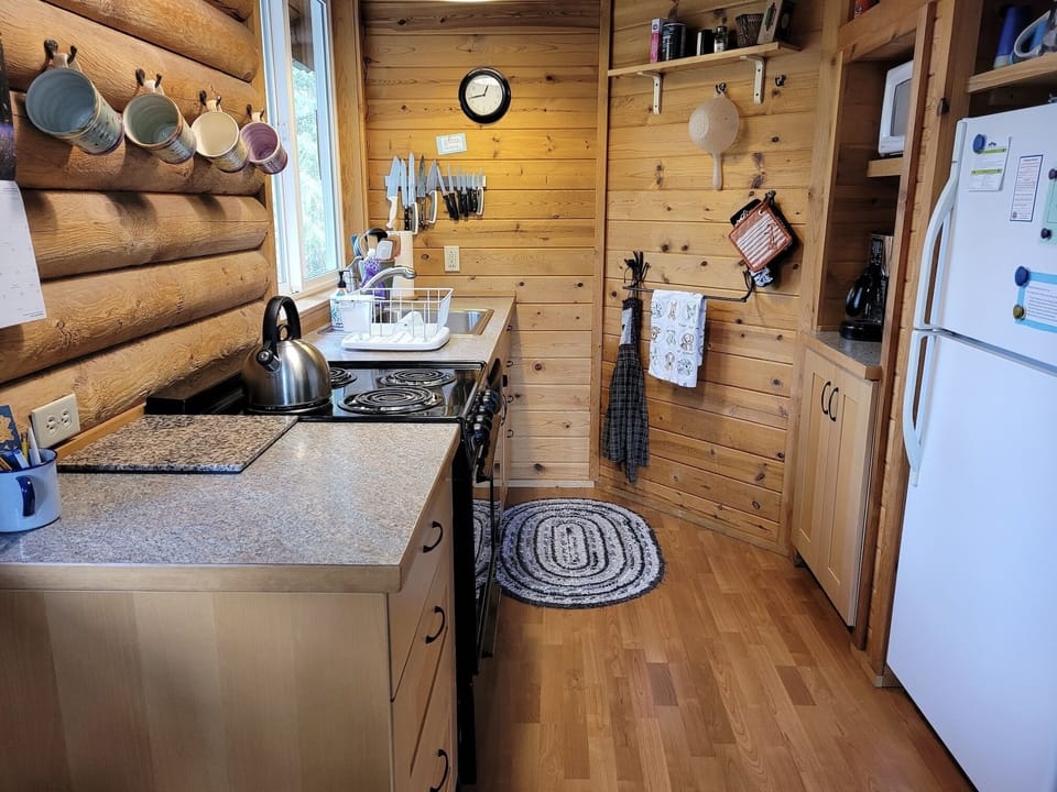 Galley style kitchen..