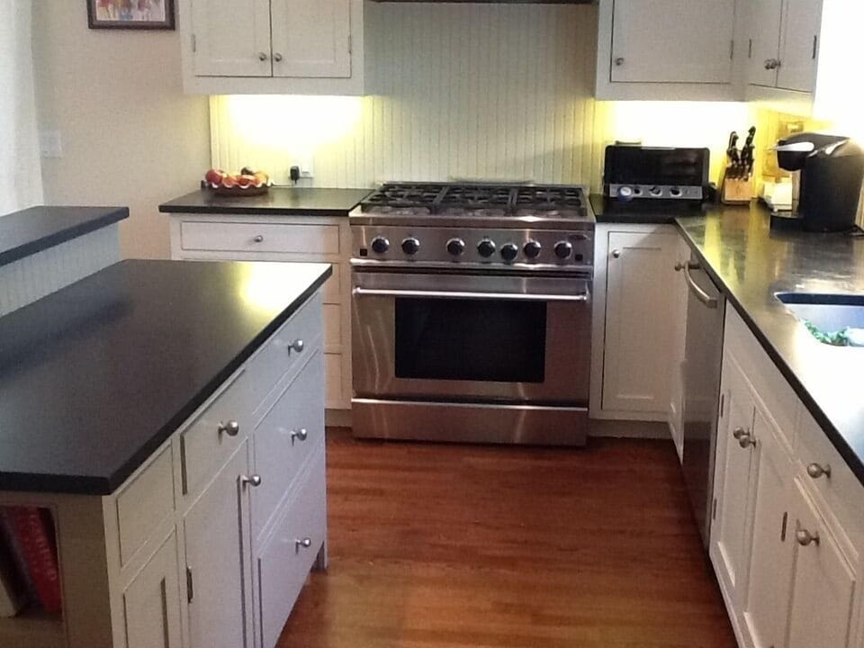 Six  burner  gas stove , stainless appliances, granite counter tops 