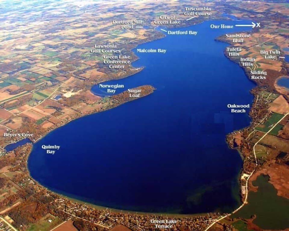 Aerial view of our home on Green Lake.