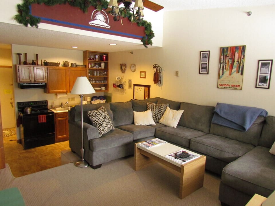 First floor living area.  New section with lounger in 2014