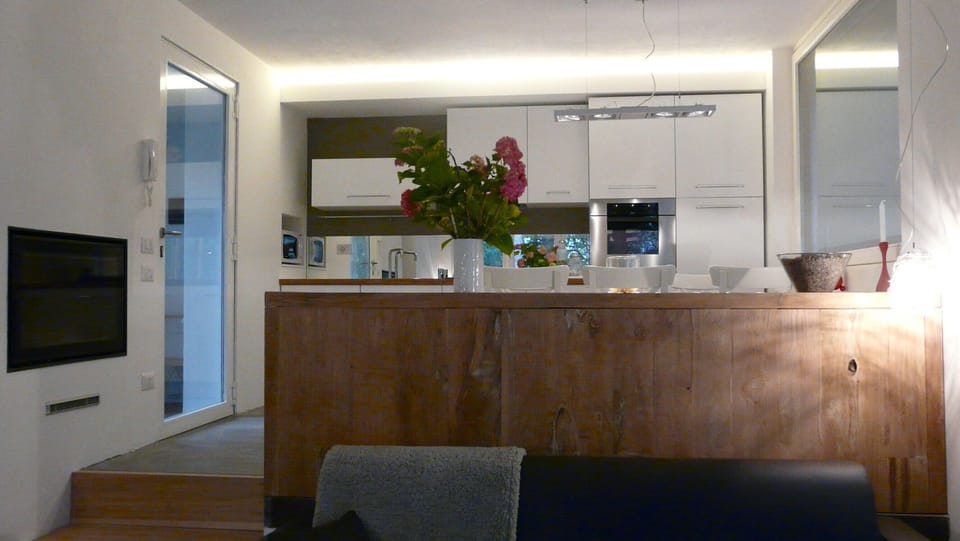 dining and kitchen area