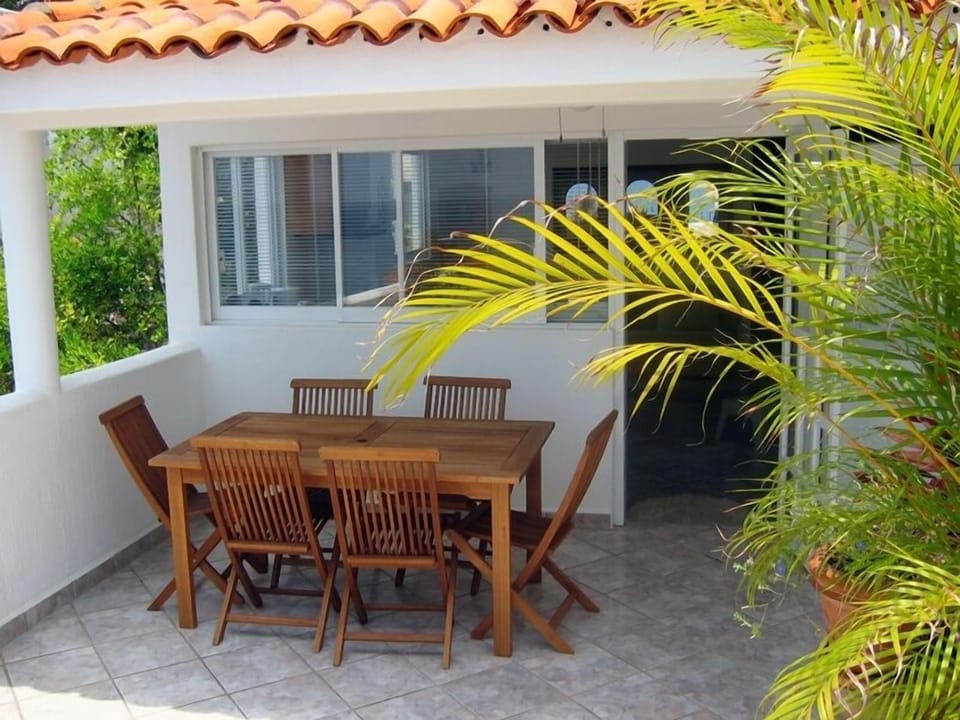 On Private Patio looking back to kitchen