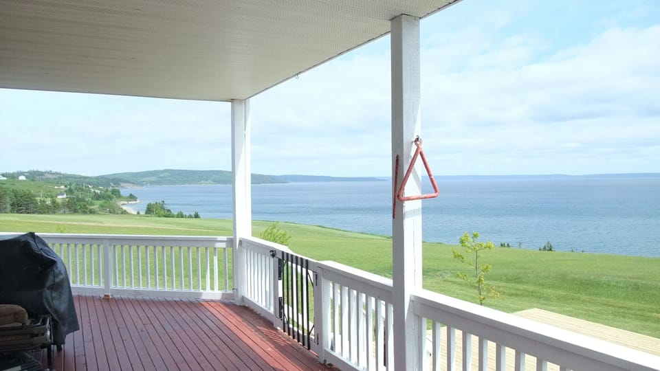 Main covered deck looking East