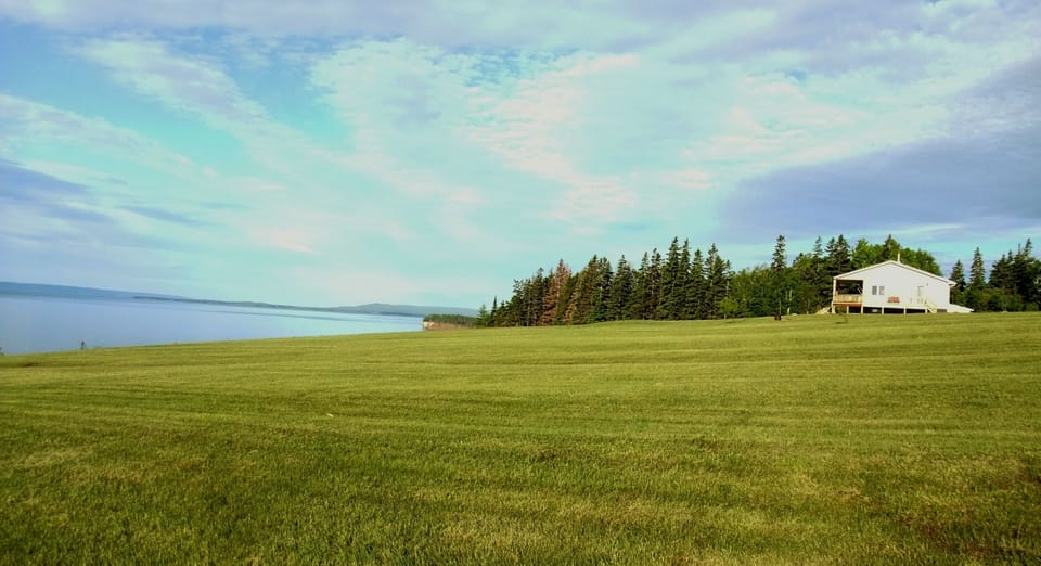Shot across the property to the cottage.  Very private