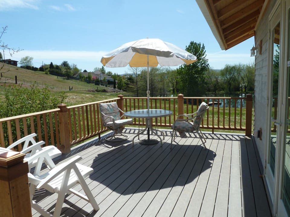 Sun yourself on the deck, right off the 'Grand-Suite.'