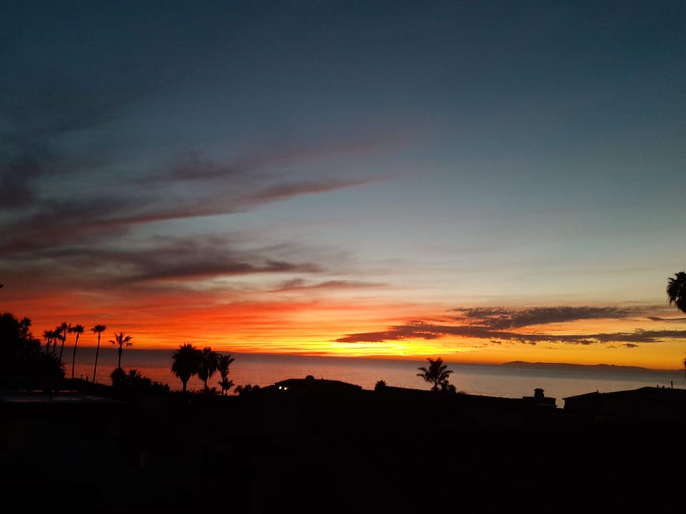 SUNSET VIEW FROM TOP DECK