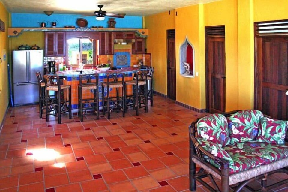The Sultan's Suite gourmet kitchen outfitted for 12. Handmade tile and furniture