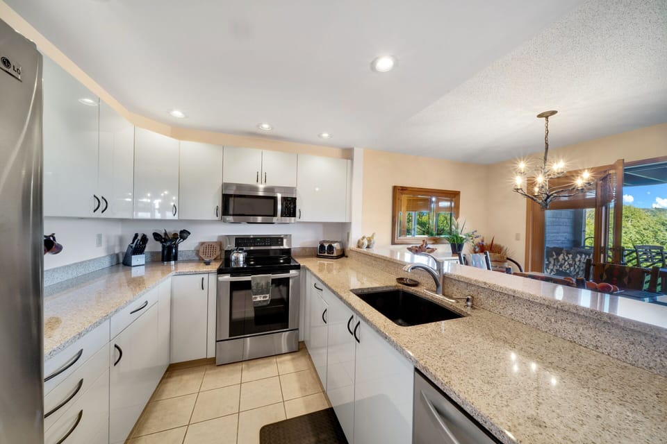 Our very full kitchen, with everything needed for that special meal!