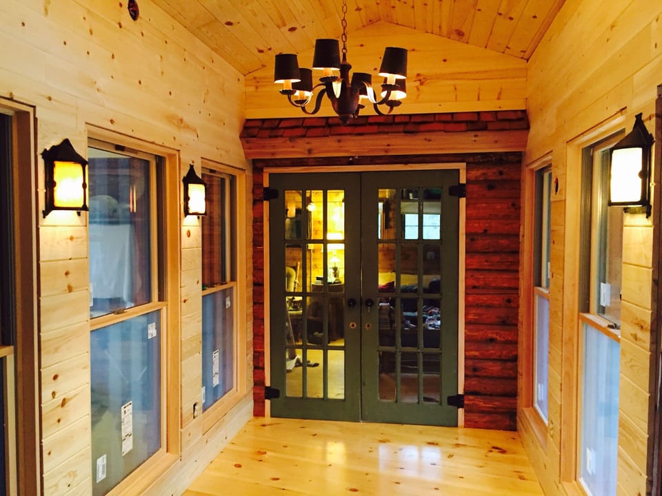 Interior connector- looking into small cabin