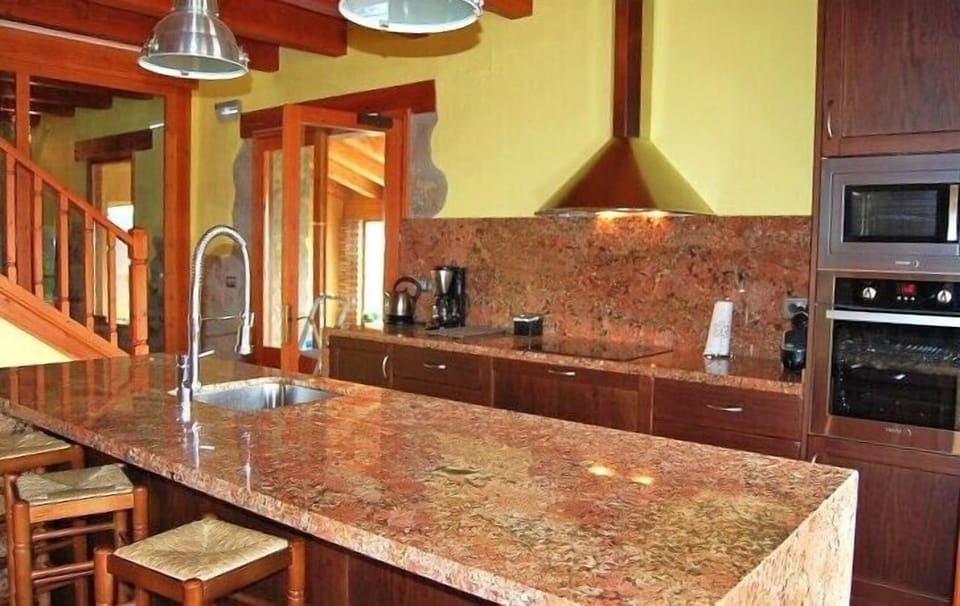 The lovely modern kitchen