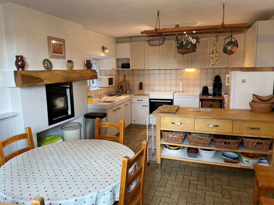 Bright kitchen with modern appliances
