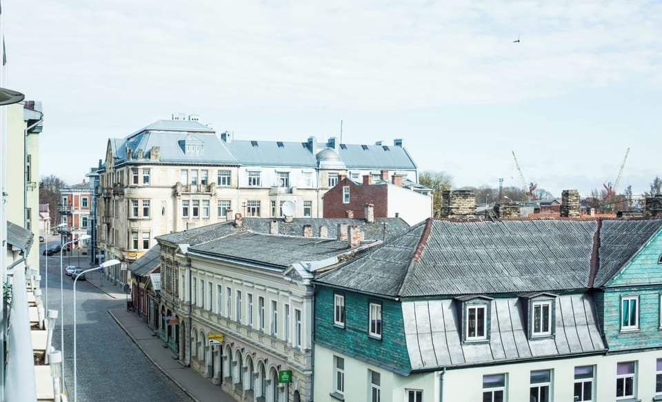 View from the east side terrace over the old town of Liepaja.