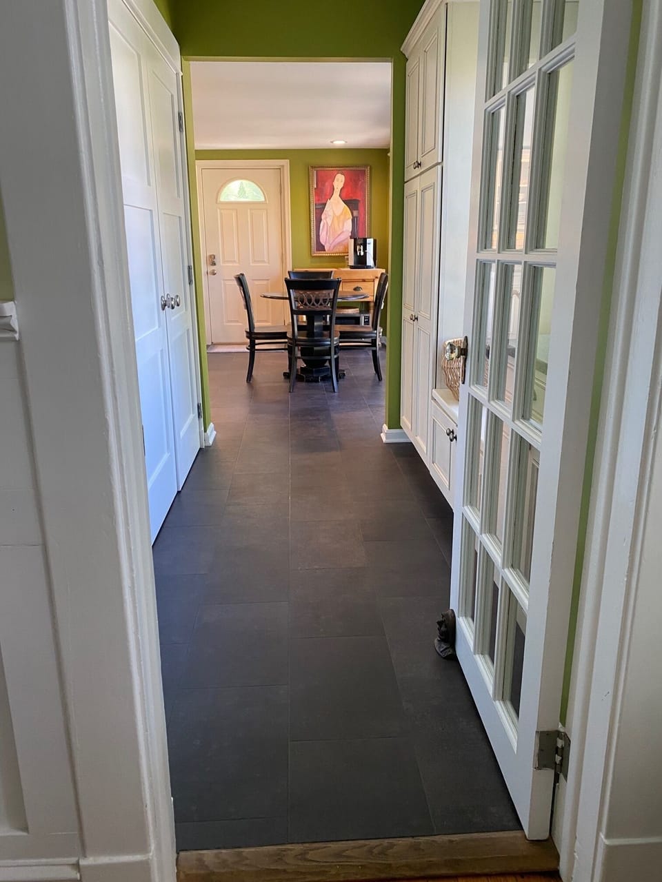 Hallway to Kitchen with Espresso Machine