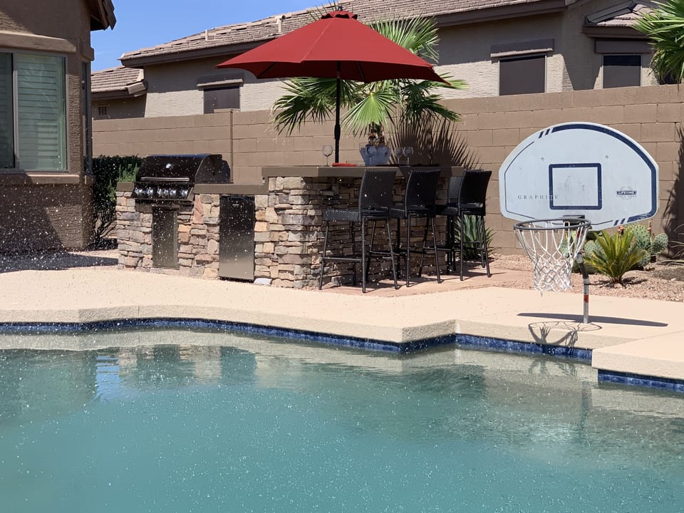 Enjoy a drink pool side while watching your children play in the pool. 