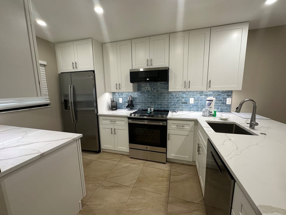 Newly remodeled kitchen with brand new stainless steel appliances