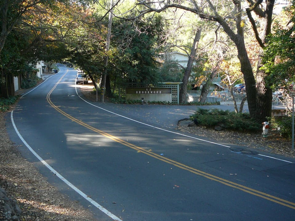 Guest House: The front tree lined street