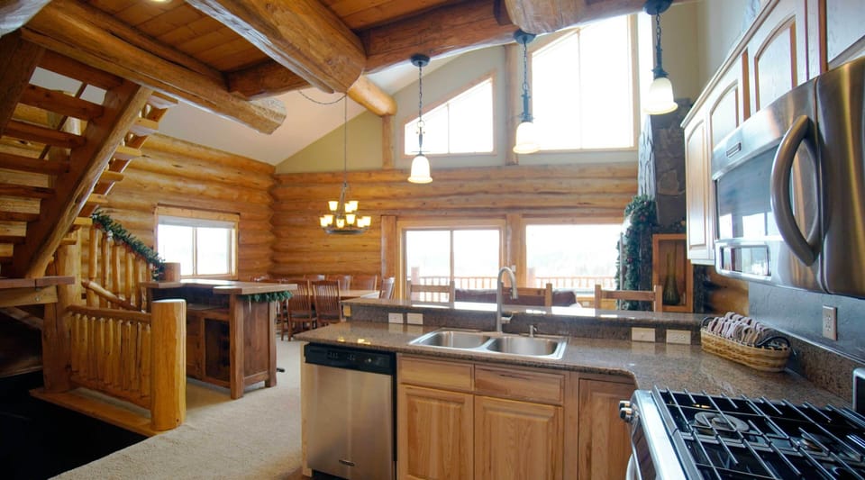 Kitchen, gas stove, high-end appliances.