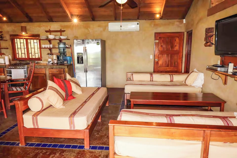 These 3 couches can be converted into 3 double beds.