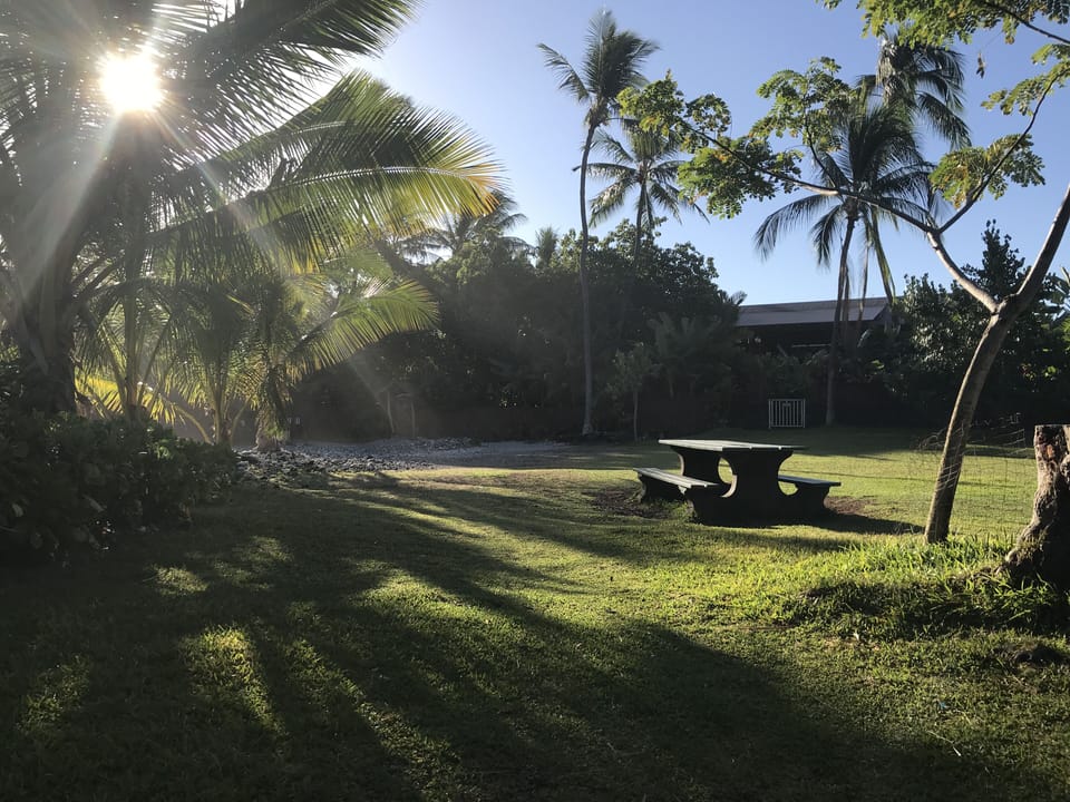 Manini Beach Park with several picnic tables to occupy while enjoying the beach!