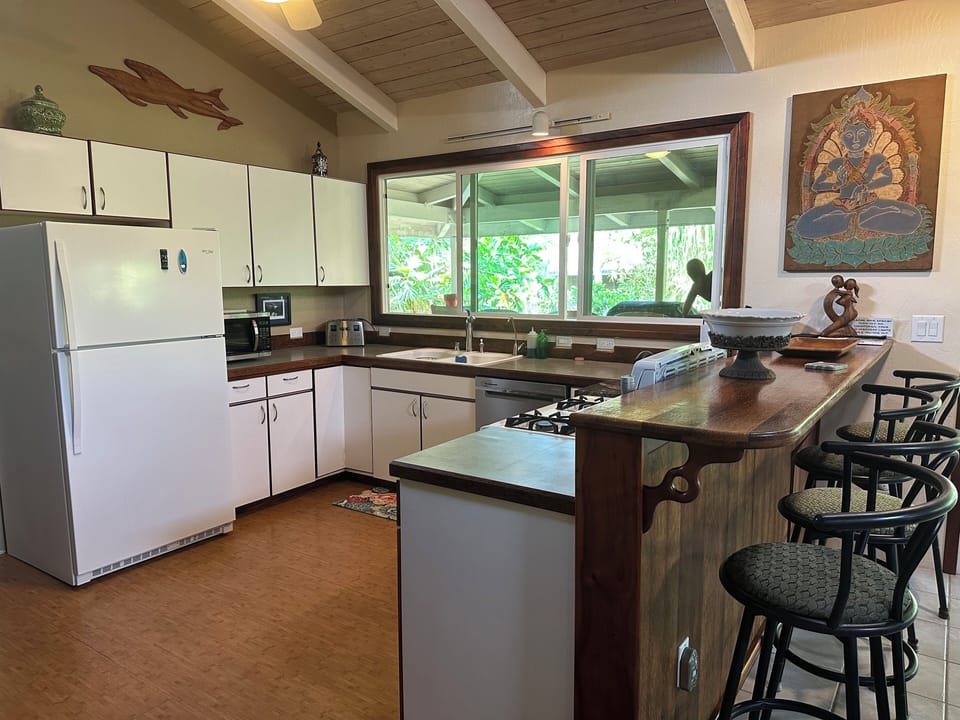 Large kitchen with plenty of space to enjoy cooking and plenty of pantry room.