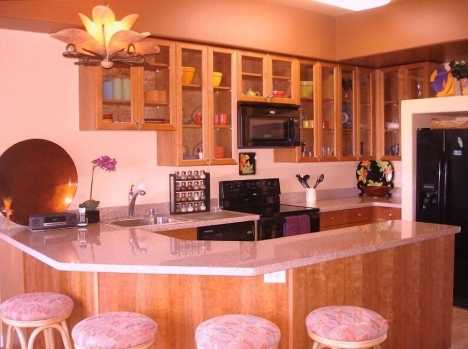Kitchen...Ocean to left....gorgeous Ocean View from kitchen
