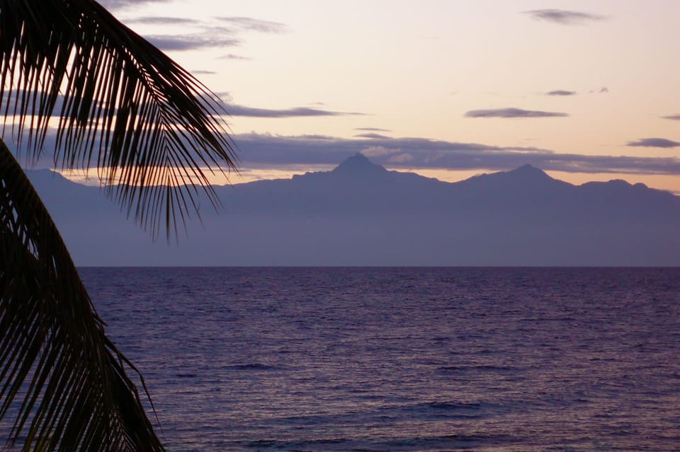 mainland mountains on the horizon
