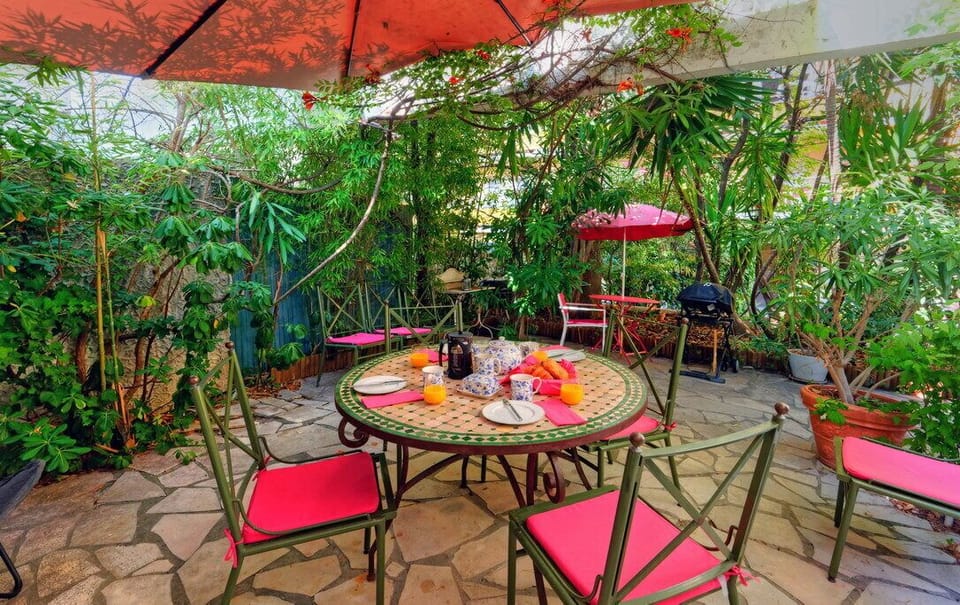 Outdoor dining area