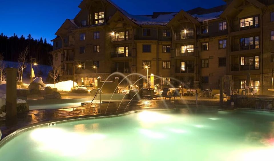 Outdoor pool and hot tubs