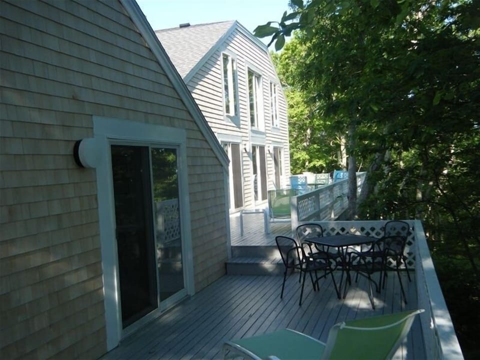 Spacious wrap around deck with all day sun and shade