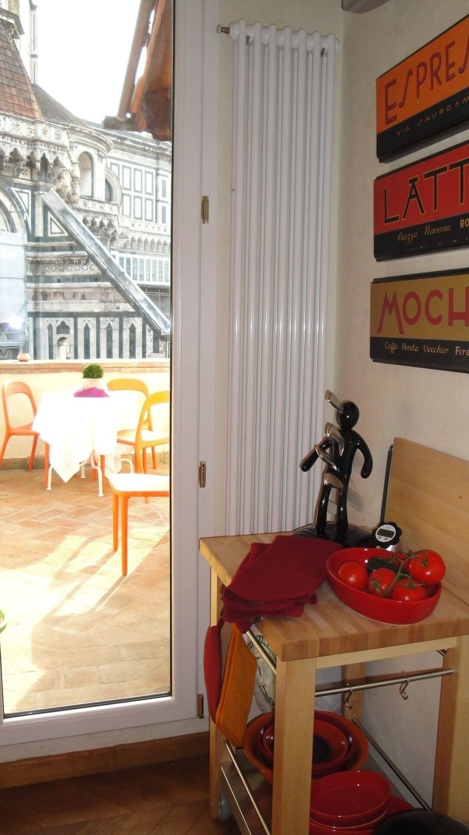 Kitchen opens onto Terrace