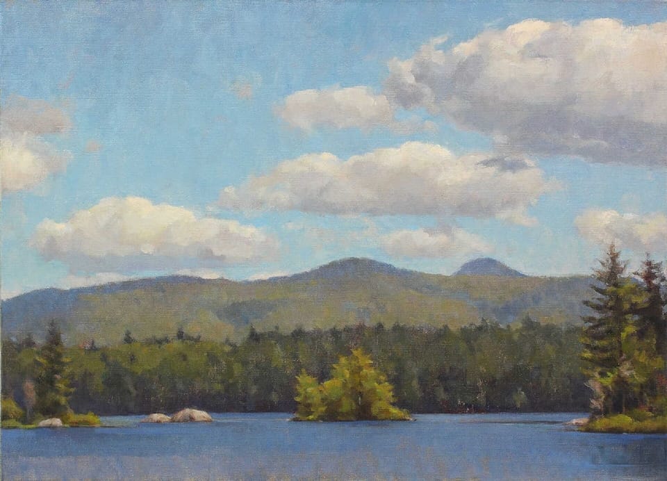 Clouds Over Bearcamp, painted by one of our tenants. 
