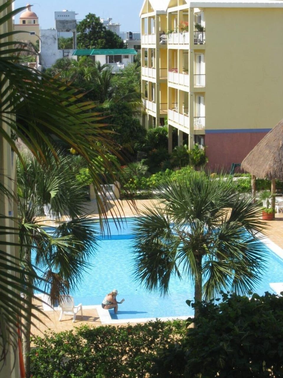 Looking from the patio to the pool.